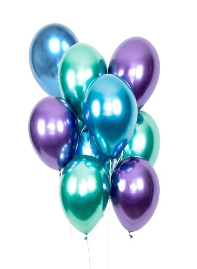 Lazybeee 13pcs Silver Number 2 foil with Purple blue green Balloons Set Large Number 2 (32-Inch) with blue confetti for Birthday Decorations for Girl Boy 2nd Birthday Theme Foil Balloons - Image 4